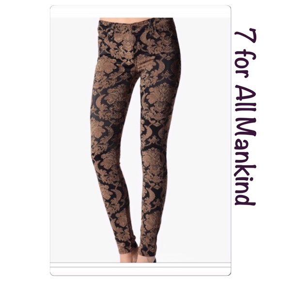 NWT7 for all mankind,THE SKINNY FEATHERED JACQUARD - Picture 4 of 8